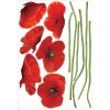 12 Piece Poppies Wall Decal Set